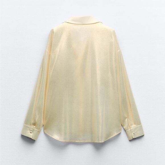 ZARA GOLD METALLIC SHIRT - Picture 10 of 12